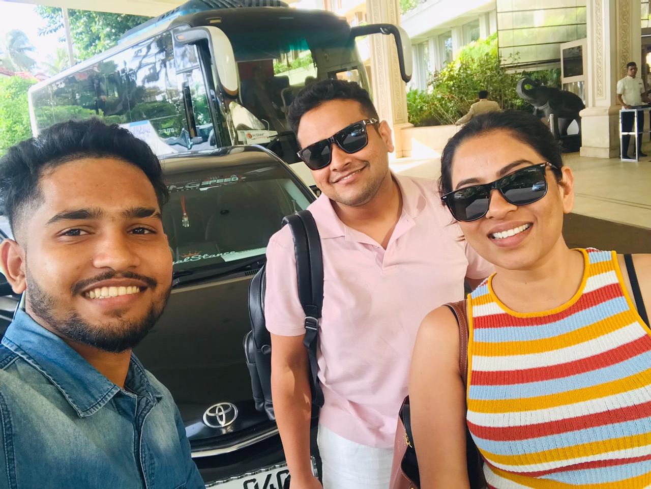 Airport welcome moment